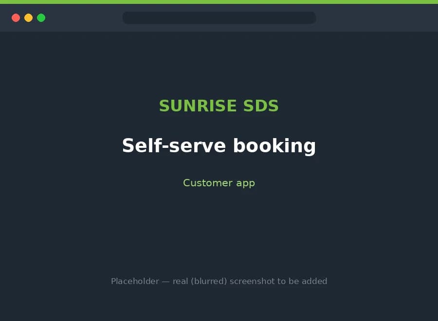 Customer self-serve booking flow
