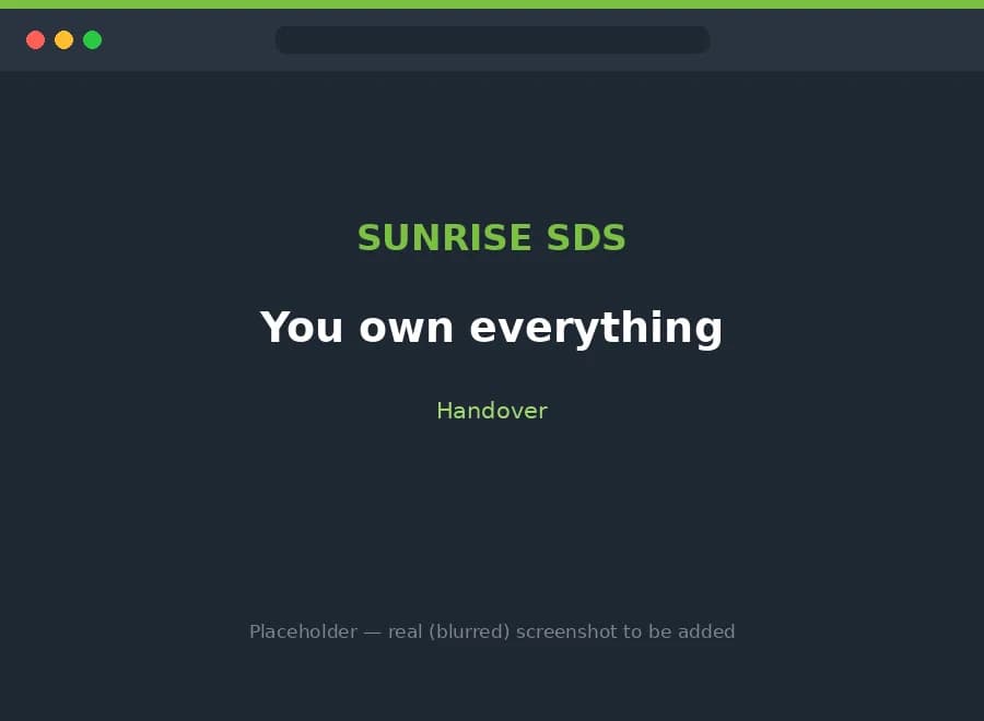 Full ownership handover — code, content, domain, hosting